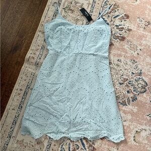 Lulu's Sky Blue Eyelet Dress